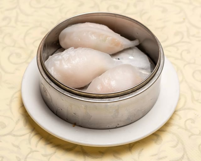 蒸蟹肉餃 L - [Steamed Shrimp with Crab Meat Dumpling].