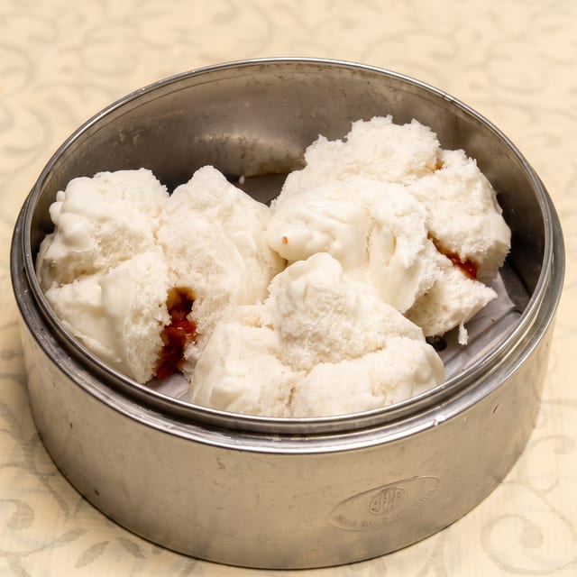 蒸叉燒包 L - [Steamed BBQ Pork Buns].