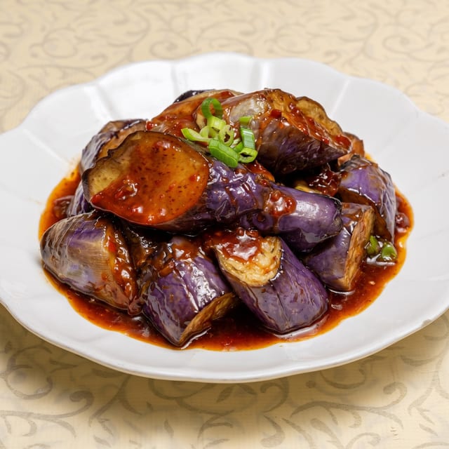魚香釀茄子 [Spicy Eggplant Stuffed with Pork & Shrimp] Lunch.